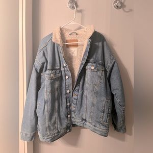 &Denim Sherpa Lined Denim Jacket